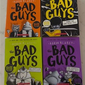 4 Paper back Scholastic The Bad Guys Book - excellent condition.